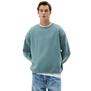 High Quality Custom Heavyweight 100% Cotton <b>Sweater</b> 400gsm French Terry <b>Crewneck</b> Sweatshirt Unisex Streetwear - Product Image 3