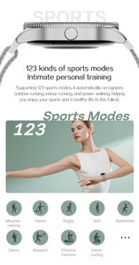 [Expédition sous 3 jours] <span class=keywords><strong>Montre</strong></span> connectée pour femme en or rose de luxe, écran AMOLED HD de 1,19 pouces, boîtier en acier inoxydable, coffret cadeau pour Android IOS - Product Image 3