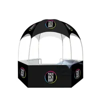 Gazebo de cúpula hexagonal portátil impermeable con mesas tienda de publicidad de Feria Comercial plegable al aire libre