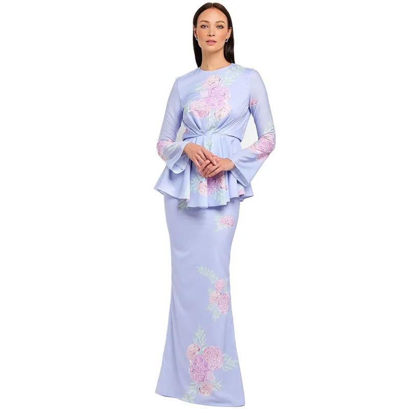 Nuovo Disegno Malese Musulmano Vestito 2019 Custom Muslimah Usura di Modo Baju Kurung