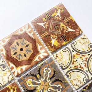 75mm正方形大理石モザイク抽象パターンキッチン用リビングルーム室内壁装飾サプライヤーから直接 - Product Image 3