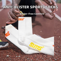 Chaussettes de sport tricotées haute performance anti-ampoules avec logo personnalisé pour jeunes, anti-odeur, pour la course rapide, la gym et le cyclisme
