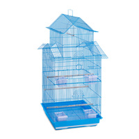 Cage à oiseaux pliable à double couche de style maison pour perroquets et canaris, design chinois