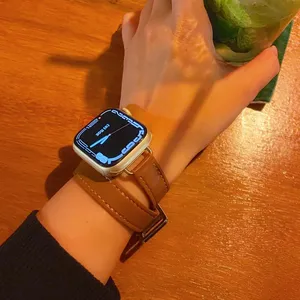 <span class=keywords><strong>Correa</strong></span> de cuero CAOWTAN para <span class=keywords><strong>Apple</strong></span> <span class=keywords><strong>Watch</strong></span> Band 49mm 41 <span class=keywords><strong>45</strong></span> 40mm 44mm <span class=keywords><strong>Correa</strong></span> para IWatch Series 9 8 7 6 SE Ultra 2 pulsera de repuesto - Product Image 5