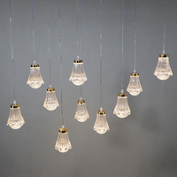 Lustre en acrylique LED à 10 têtes en forme de goutte d'eau pour mariages et scènes - Vente en gros