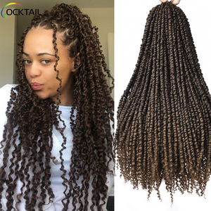 Nhật Bản Kaneka Sợi Danh Sách Khuyến Mãi Crochet Niềm Đam Mê Trước Xoắn Bím Tóc, Pre Twisted Passion Twist Hair Bomb - Product Image 2