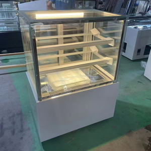 1.2m LED bánh trưng bày tủ lạnh kính vuông đơn vị trưng bày lạnh cho quán cà phê và quầy bánh - Product Image 3