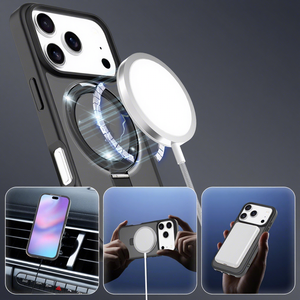 Funda Magnética Plegable con Anillo y Soporte para Carga Inalámbrica, de TPU, para <span class=keywords><strong>iPhone</strong></span> <span class=keywords><strong>13</strong></span>, 14, 15, 16 Plus, 17 Pro, Air, Pro Max - Product Image 3