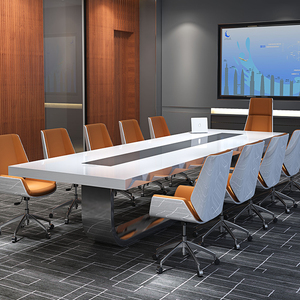 Bàn hội nghị văn phòng gỗ lớn hiện đại với thiết kế bền và sơn hoàn thiện cho phòng họp điều hành odm3 - Product Image 3