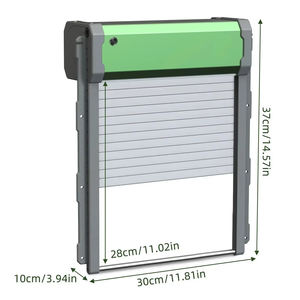 Puertas Automáticas Inteligentes para Gallineros, Puerta Enrollable con Sensor de Luz/Control Remoto/Manual/Temporizador, Suministros para Mascotas - Product Image 1