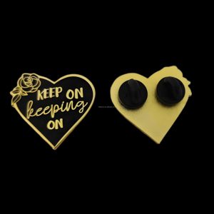 หมุดป้ายหัวใจส่วนบุคคลสำหรับทุกโอกาสดีไซน์ตามสั่งคุณภาพสูงราคาไม่แพงและการจัดส่งที่รวดเร็ว - Product Image 1