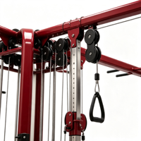 Appareil de musculation commercial pour 8 personnes, station de flexion des jambes, en acier Q235, pile de poids de 150 kg, machine d'entraînement complet du corps 8