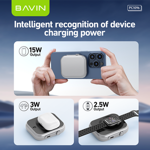 BAVIN Innovation 5000mah PC1096 15W 3W 2.5W Petite <span class=keywords><strong>batterie</strong></span> externe sans fil pour écouteurs Tws - Product Image 4