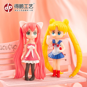 พวงกุญแจตุ๊กตาอนิเมะสาวน่ารัก วัสดุ PVC รุ่น D1296 ของเล่นขึ้นรูปด้วยวิธีฉีดพลาสติก - Product Image 4