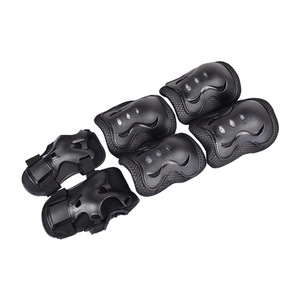 Ensemble de 6 protections pour genoux et coudes pour le <span class=keywords><strong>roller</strong></span>, éponge respirante, protection complète pour adultes, skateboard, cyclisme, course à pied - Product Image 5