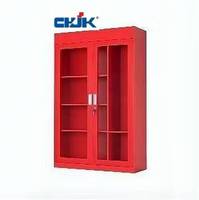 Armoire anti-feu Jinkai à double porte en acier doux avec fenêtre en verre, recyclable, personnalisable, installation facile et flexible