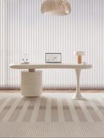 Bureau d'ordinateur en bois massif de style français, couleur crème, avec rangement, design pour petit espace, bureau à domicile, bureau de consultation de luxe léger