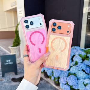 Funda Magnética Antigolpes para iPhone 17 16 15 14 13 Pro Max Defender, Carcasa Iridiscente con Textura de Concha, Parachoques Trasero - Product Image 2