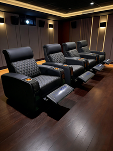 <span class=keywords><strong>Fauteuil</strong></span> inclinable de luxe moderne avec porte-gobelets <span class=keywords><strong>pour</strong></span> la maison, le sous-sol, le salon, la villa ou le centre commercial - Product Image 4