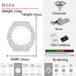 Vente en gros usine : Pièces de <span class=keywords><strong>montre</strong></span> GA2100, Lunette de <span class=keywords><strong>montre</strong></span> plaquée or avec diamants Moissanite VVS, entièrement sertie, Bijoux de fête pour hommes - Product Image 6