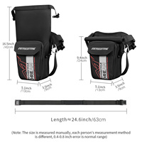 Sac de cuisse pour moto MOTOCENTRIC, sac de jambe imperméable 3L, pochette de jambe réfléchissante pour la sécurité nocturne, sac de hanche pour le cyclisme, hommes et femmes