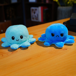 Hot Selling Custom <b>Cute</b> Super Soft Plush Double Side Flip Reversible Pillow Octopus <b>Dolls</b> Cotton Filling Reversible Stuffed - Product Image 5