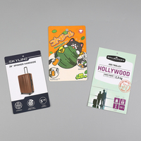 Emballage de carte en papier personnalisé impression avion trou couleur tête pliante ornement épaississement étiquette taille joint plastique dos carte