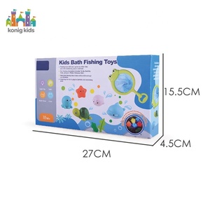 Konig-Filet <span class=keywords><strong>de</strong></span> pêche grenouille pour enfants, jouets <span class=keywords><strong>lumineux</strong></span> en vinyle, baignoires, animaux flottants - Product Image 4