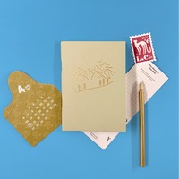 Ensemble de papeterie fantaisie : Étiquettes en carton couché, marque-pages, blocs-notes et notes adhésives 90x123mm