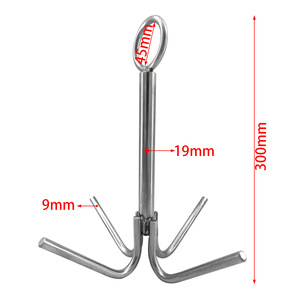สมอเรือสแตนเลสแบบกรงเล็บ 4 ง่าม สำหรับเปลี่ยนซ่อมสมอเรือ - Product Image 5
