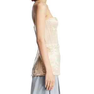 Haut bustier sexy pour femme, style chic euro-américain de luxe, épaules dénudées, Y2K, coupe ajustée, vintage, pour soirée d'été, tissé, ODM - Product Image 4