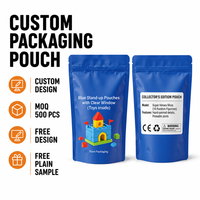 Sachet à soufflet latéral pour bâtonnets glacés, biodégradable, imprimé sur mesure, emballage de sécurité avec thermoscellage