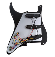4Ply Tortoise Shell ST Loaded Guard Plate Prewired Guitar Pickguard sets avec micros et bouton en céramique hsh