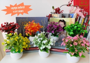 Ornements Floraux en Pot Mini Créatifs Huaien, Petite Plante Artificielle la Plus Vendue pour la Décoration de la Maison <span class=keywords><strong>et</strong></span> du Bureau - Product Image 4