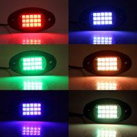 Feux d'ambiance et de fond automobiles, feux arrière 12V LED RGB avec contrôle par application, lumières décoratives pour camion, étanches IP67, 20W