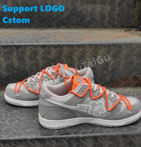 Chaussures de sport décontractées pour hommes à semelle épaisse et basse, à prix abordable, chaussures de basket-ball classiques multicolores à lacets personnalisées - Product Image 6