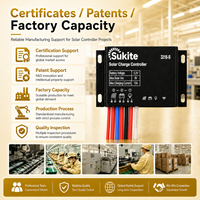 Contrôleur de charge solaire PWM plat de qualité extérieure Sukite 3218 3.2V 25W 15A pour projet d'ingénierie solaire