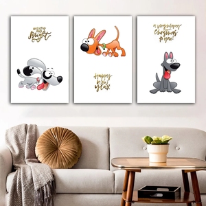 Fabbrica decorazioni per la casa all'ingrosso decorazioni per la <span class=keywords><strong>camera</strong></span> dei bambini cartoni animati animali Set di tela pittura di arte della parete stampe <span class=keywords><strong>Poster</strong></span> incorniciato - Product Image 3