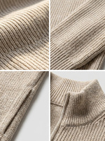 Vêtements respirants en tricot côtelé de qualité polyvalente 7GG, cardigan zippé pour homme