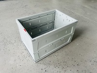 Boîte de stockage logistique pliable et empilable en PP recyclable, durable, pour le transport industriel, caisse en plastique
