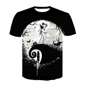 Fitspi Nightmare Before Christmas Jack Halloween <span class=keywords><strong>T</strong></span> <span class=keywords><strong>Shirt</strong></span> film <span class=keywords><strong>Horror</strong></span> magliette Anime stampate in 3d uomo donna maglietta estiva - Product Image 2