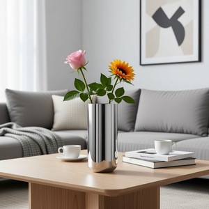 Servizio <span class=keywords><strong>di</strong></span> Lavorazione Metalli Personalizzato per Hotel e Ristoranti, <span class=keywords><strong>Vaso</strong></span> per Fiori in Acciaio Inox 304 OEM con Finitura a Specchio - Product Image 3