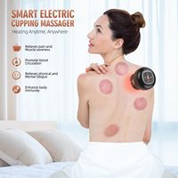 Ensemble de massage à ventouses électriques professionnel 4 en 1, 12 vitesses, portable, en carbone et bambou, certifié CE, pour soulager les douleurs corporelles