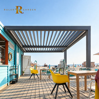 Pergola Bioclimatique Extérieure pour Restaurant, Café, Resort, Bord de Mer, Usage Commercial et Public, Livraison Porte-à-Porte
