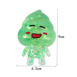 Juguetes de descompresión de TPR con purpurina de colores, en forma de excremento de superhéroe, para aliviar el estrés, regalo promocional, gran venta para niños - Product Image 5