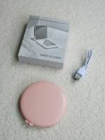 Miroir de maquillage portable à écran tactile LED rond Winway, miroir de vanité mignon avec lumières, miroir de poche compact pour le maquillage