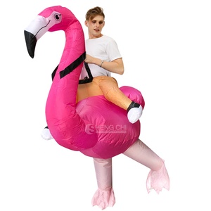 Costumes gonflables pour adultes, déguisements d'animaux pour Halloween, costumes de mascotte gonflables <span class=keywords><strong>flamant</strong></span> <span class=keywords><strong>rose</strong></span> - Product Image 2