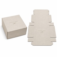 Boîte cadeau magnétique en lin naturel, esthétique rustique de luxe, pliable, format A5, boîte d'emballage profonde avec texture mate lisse, MOQ 1 pièce