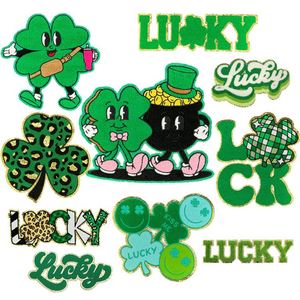 Parche Grande Termoadhesivo de Chenilla con Borde Dorado Brillante para el Día de San Patricio, para Decoración de Gorras y Sudaderas - Product Image 1