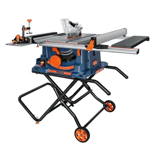 LUXTER 255mm(10 inch) Table Saw For Woodworking 1800W Portable Table Saw Machine for Aluminum Cutting Jobsite